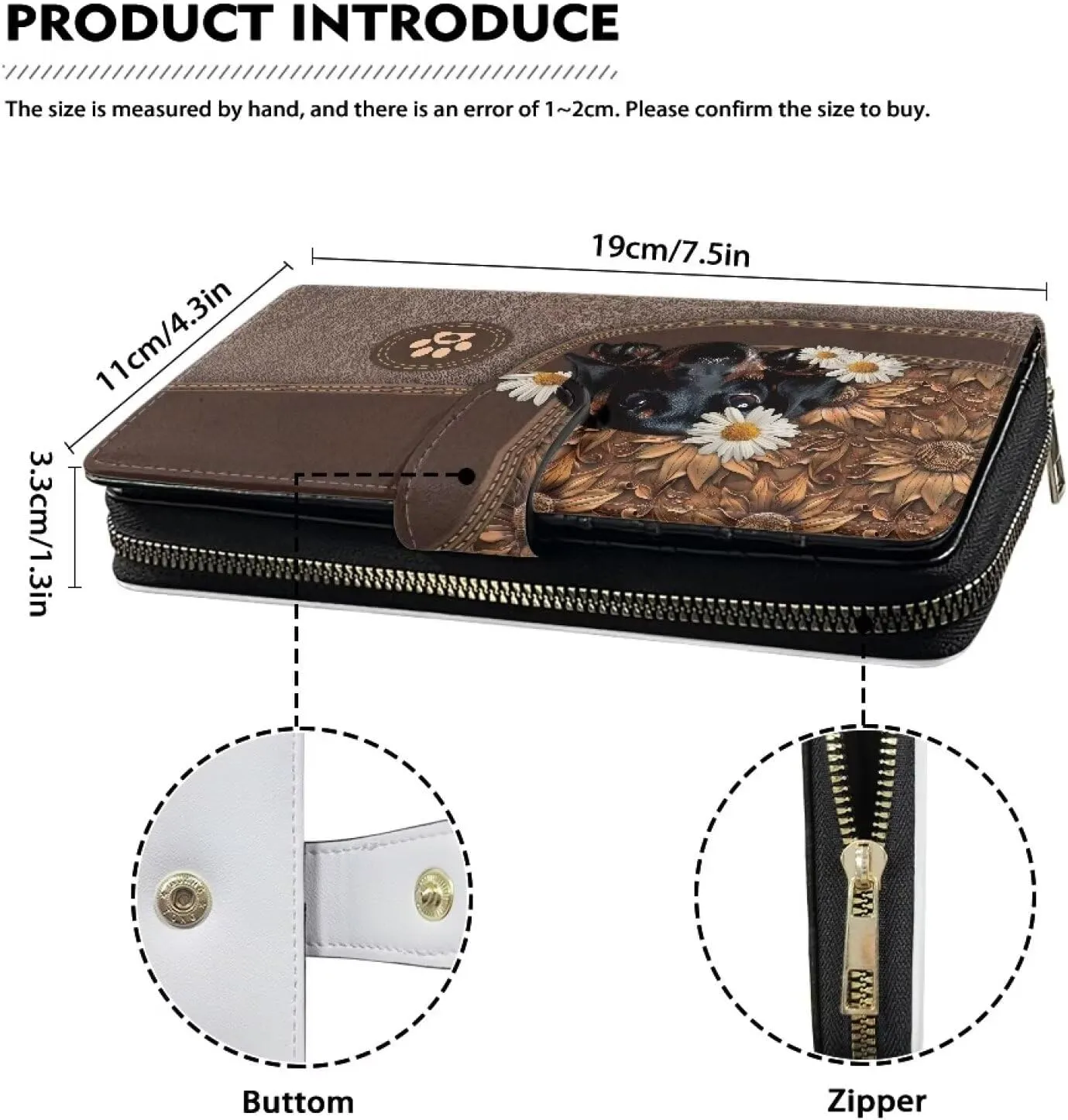 COEQINE Ladies Wallets Pink Leopard Heart Black Printed Leather Phone Long Clutch Purses Check Coin Change Holder