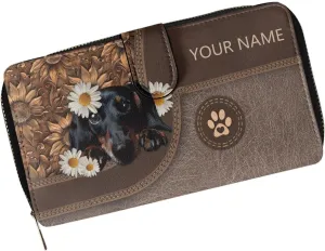 COEQINE Ladies Wallets Pink Leopard Heart Black Printed Leather Phone Long Clutch Purses Check Coin Change Holder