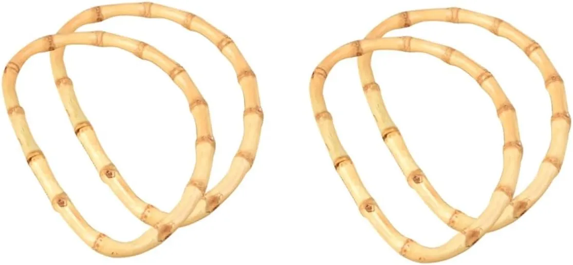 COHEALI 2sets Purse Frame Hangers d Shape Bag Handles Solid Wood for Handbag DIY Projects 2pcs*2