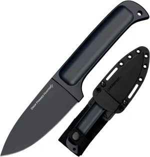 Cold Steel Drop Forged Hunter 4" 52100 High-Carbon Steel Drop Point Fixed Blade Multi-Purpose Outdoor Game Hunting Utility Knife, 4-5/8" Handle, Weather-Resistant Secure-Ex Sheath