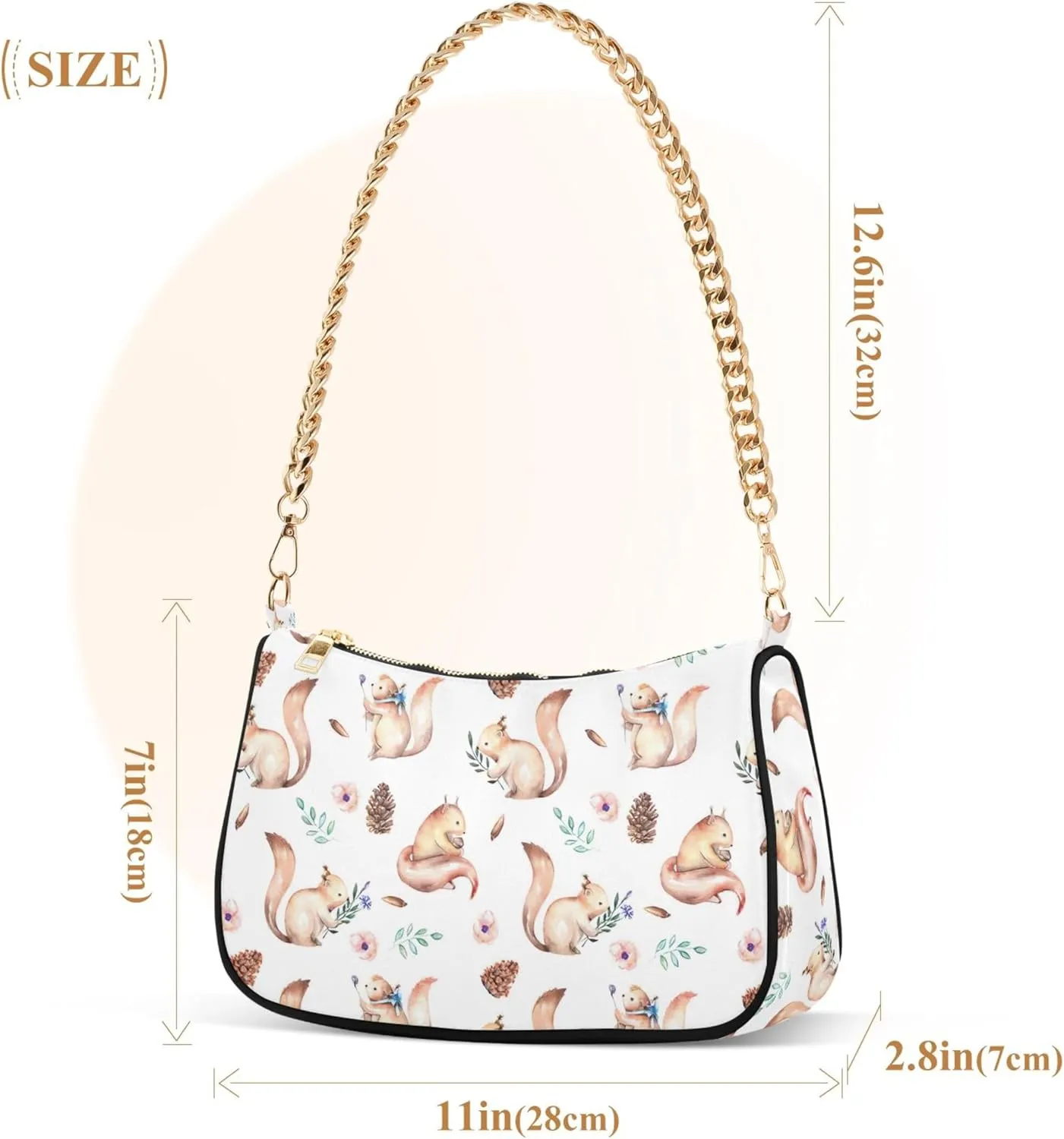 Colorful Seashells Pattern Satchel Purse Hobo Designer Bag Women Handbags Designer Chain Shoulder Handbag