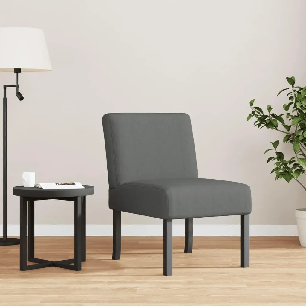 Comfortable Dark Gray Fabric Slipper Chair for Relaxation, Stylish and Supportive Seating for Cozy Spaces