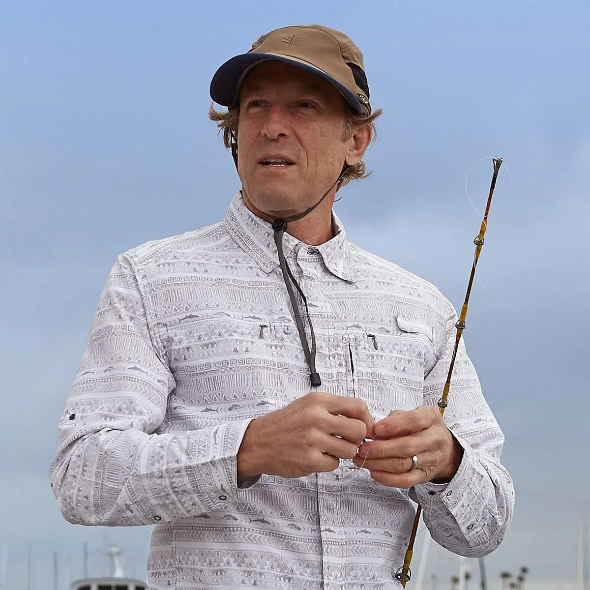 Coolibar UPF 50  Men's Caleb Convertible Fishing Cap - Sun Protective