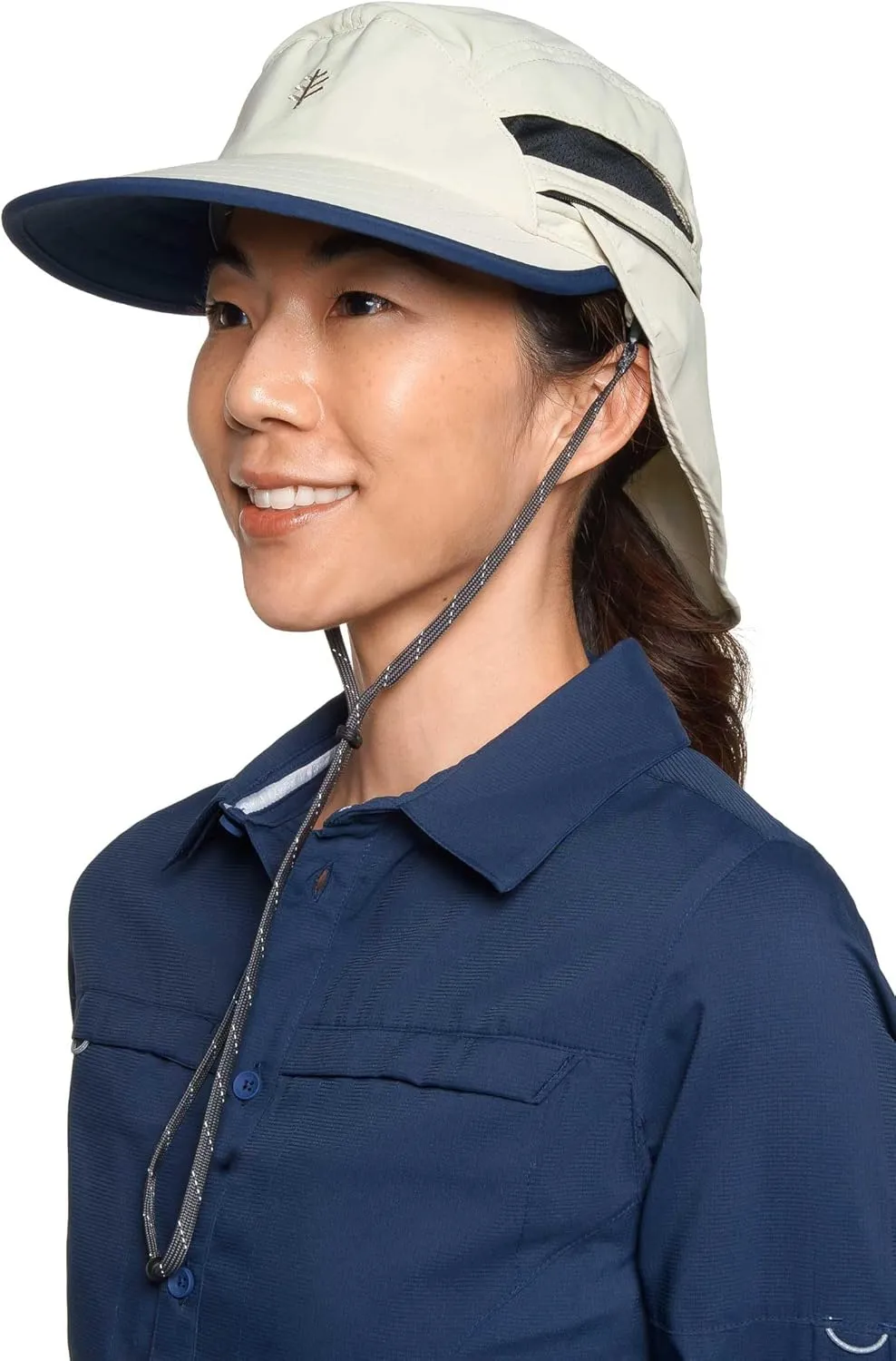 Coolibar UPF 50  Men's Caleb Convertible Fishing Cap - Sun Protective