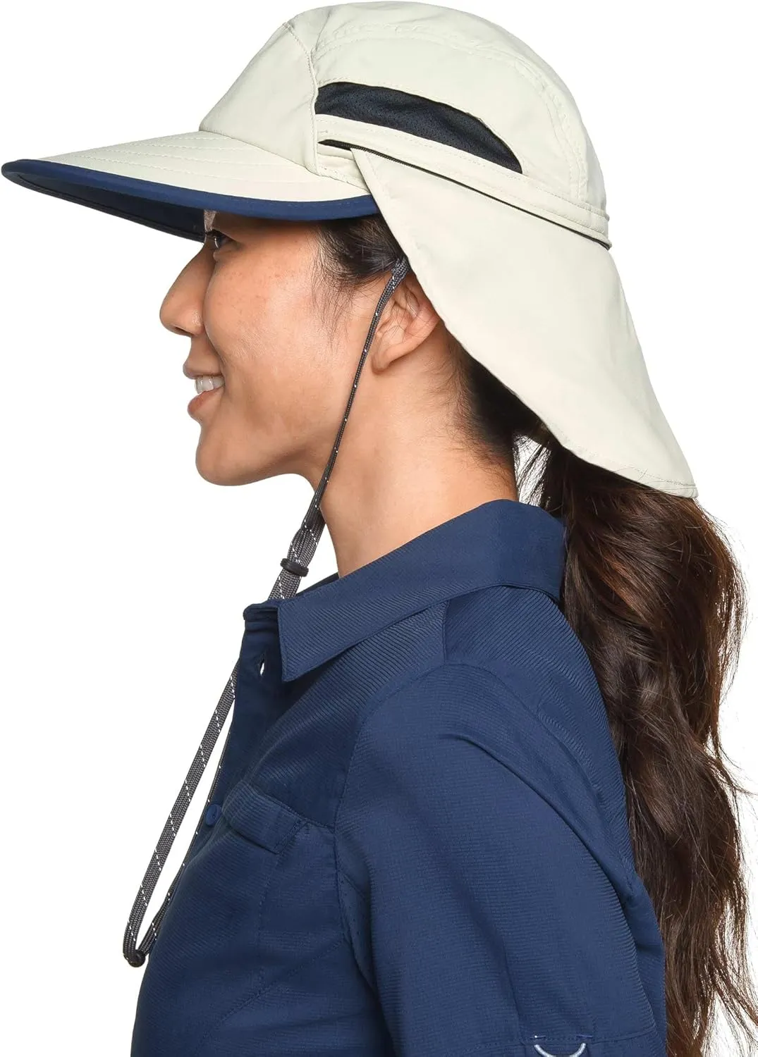 Coolibar UPF 50  Men's Caleb Convertible Fishing Cap - Sun Protective