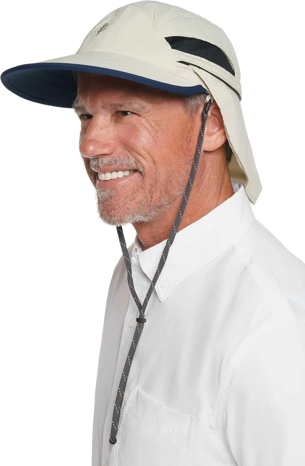 Coolibar UPF 50  Men's Caleb Convertible Fishing Cap - Sun Protective