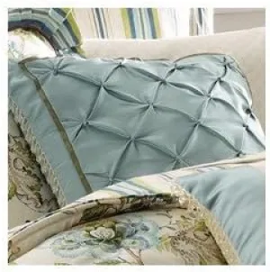 Corfu 16-Inch by 16-Inch Fashion Pillow with Tufted Knots, Sky Blue