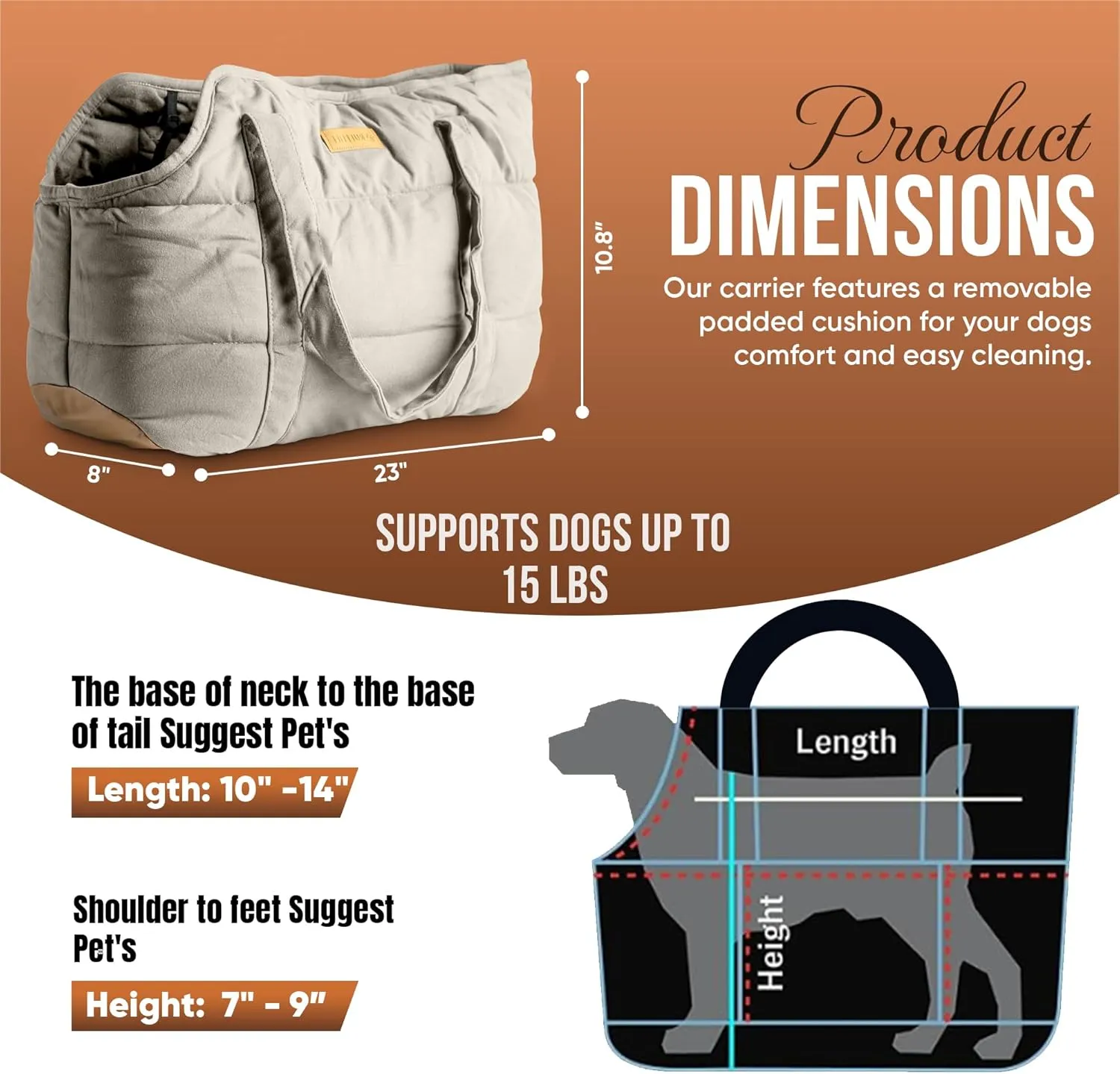 Cozy Plush Dog Purse Carrier for Small Dogs - Dog Carrier Purse with Secure Harness Clip, Dog Tote Bag for Small Dogs and Puppies - White