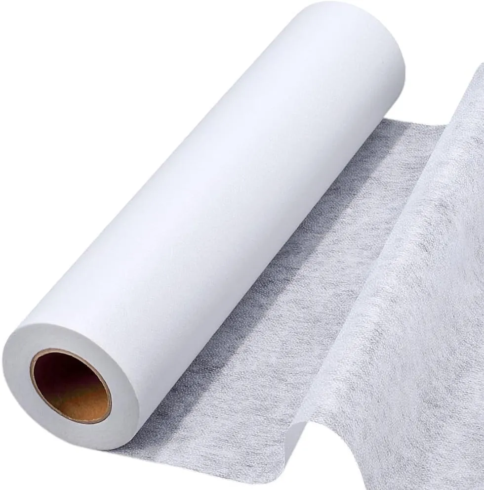 CRASPIRE Iron on Non Woven Fusible Interfacing Fabric Medium Weight Single Sided Polyester for Sewing DIY Craft Supplies Quilting Fabric Applique Plackets Shirt Dresses Collars Cuffs 30YdsX11.8In
