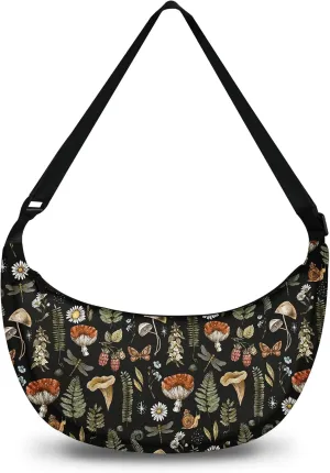 Crescent Bag Casual Crossbody Bags for Women Shoulder Purse Lightweight with Adjustable Strap for Travel Hiking Workout