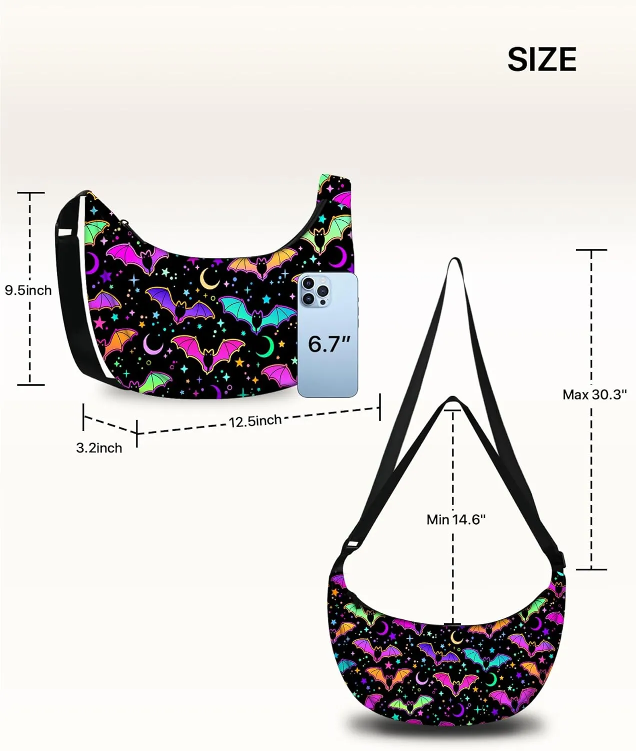 Crescent Bag Crossbody Bag for Women Shoulder Bags Crossbody Purse Waterproof and Adjustable Strap Casual Outdoor