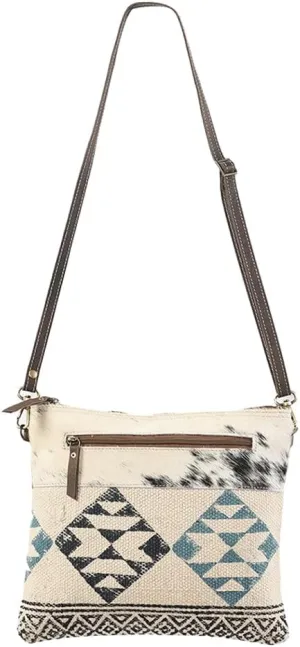 Cross Body Upcycled Wool Upcycled Canvas Embossed Hair-On Genuine Leather Women Bag Western Handbag Purse | Womens Western Handbags | Leather Belt Bag for Women | Womens Handbags Summer