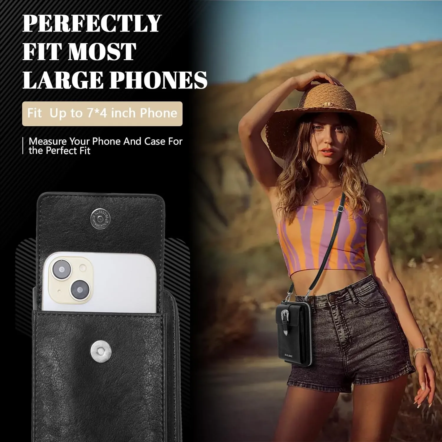 Crossbody Cell Phone Purse for Women Trendy Small Crossbody Bags Phone Wallet with Credit Card Slots