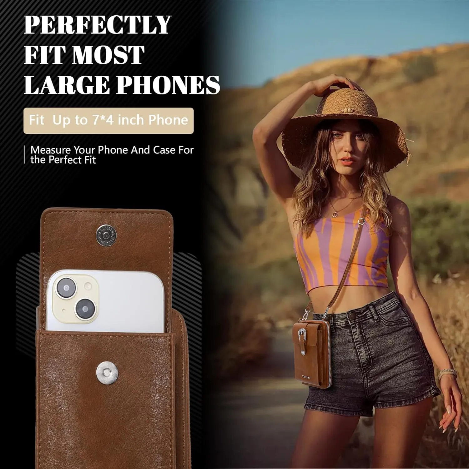 Crossbody Cell Phone Purse for Women Trendy Small Crossbody Bags Phone Wallet with Credit Card Slots