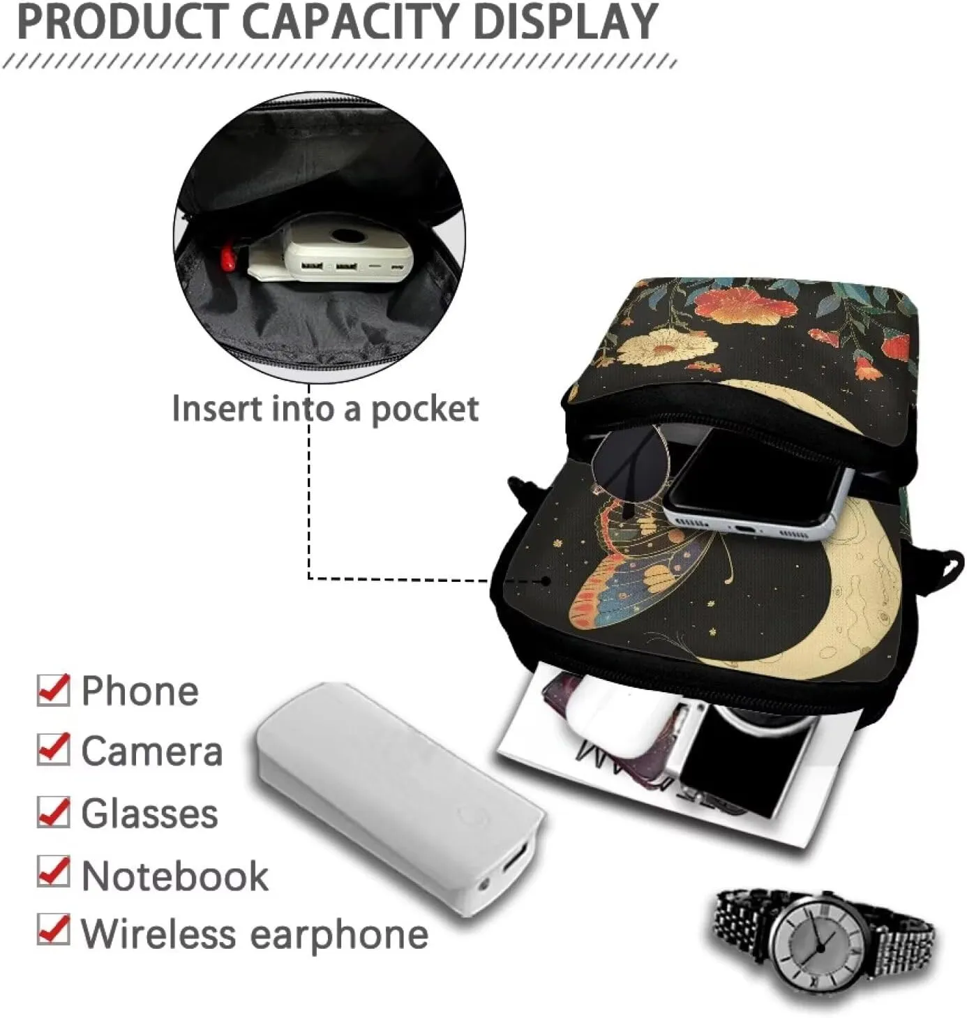 Crossbody Phone Bag Shoulder Arm Bag Cell Phone Purse Key Holder Credit Card Organiser Wallet