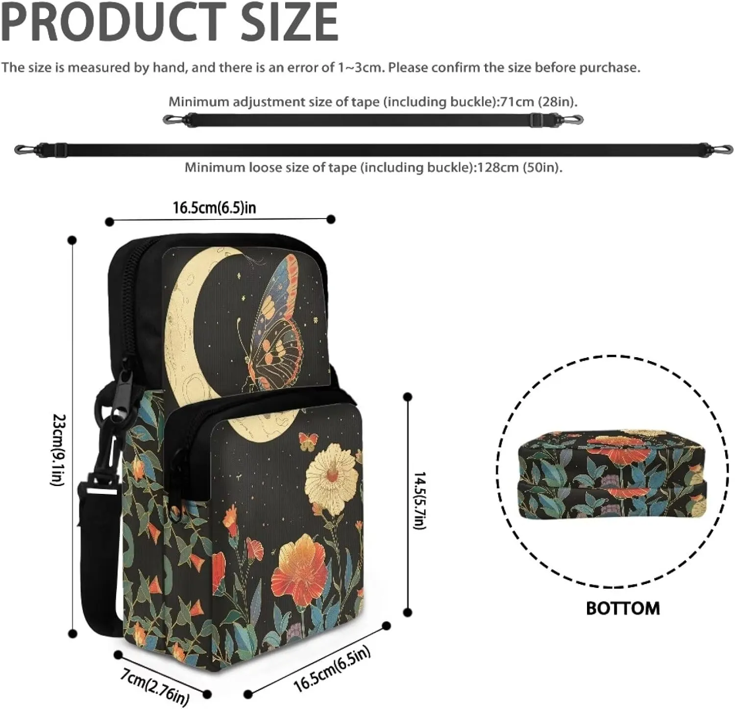 Crossbody Phone Bag Shoulder Arm Bag Cell Phone Purse Key Holder Credit Card Organiser Wallet