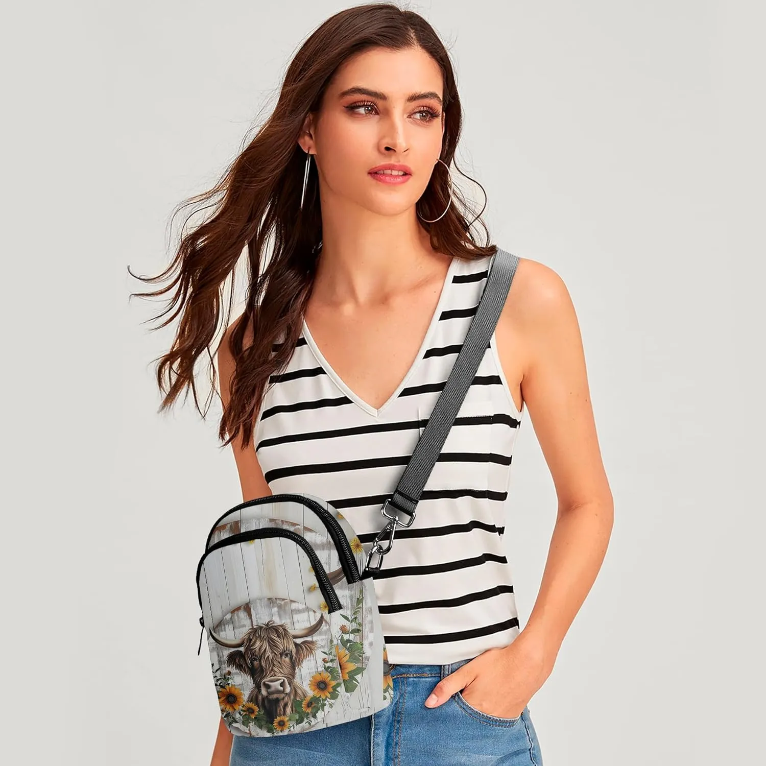 Crossbody Purse for Women Lightweight Small Crossbody Bag Waterproof Phone Wallet with Card Slots Adjustable Strap