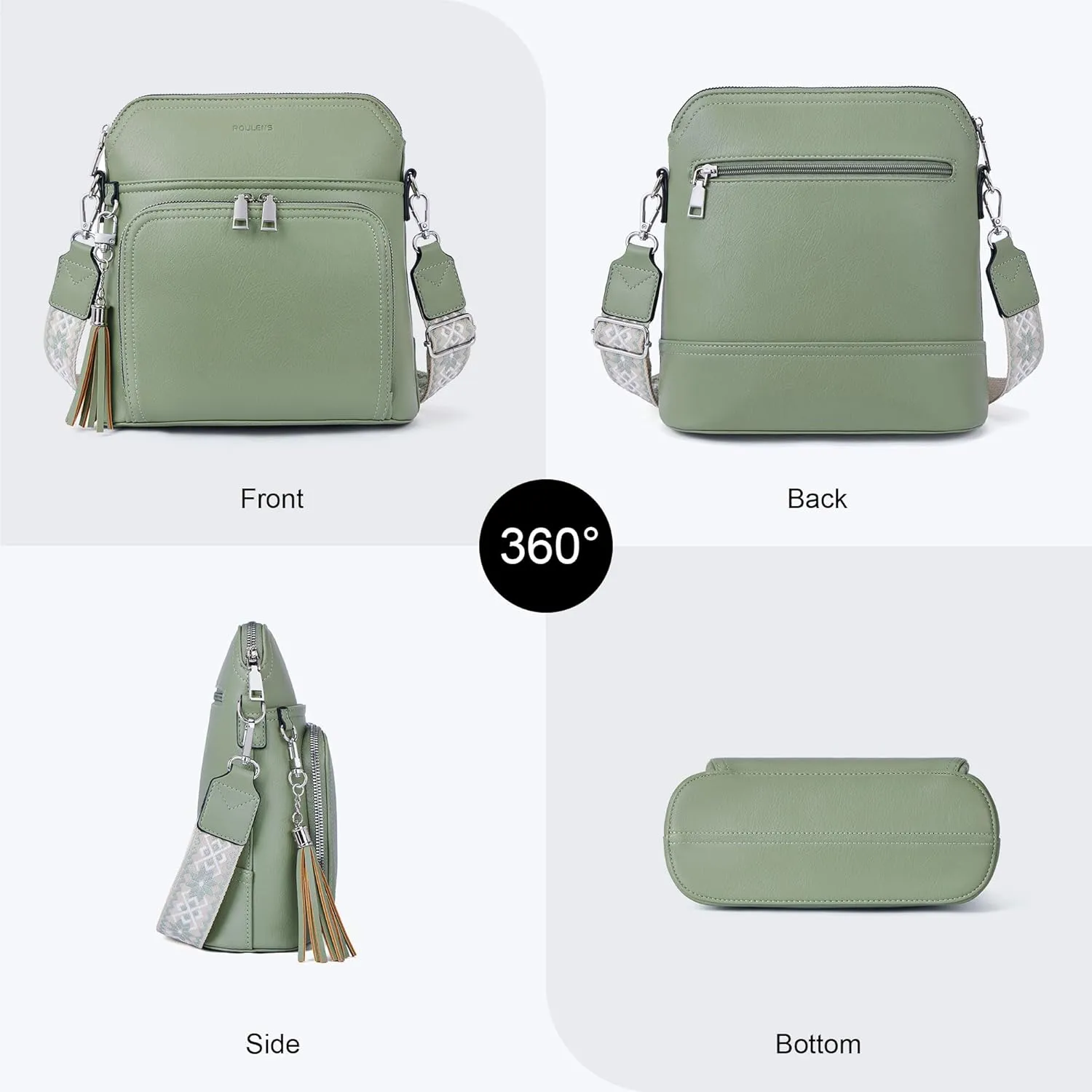 Crossbody Purse for Women,Lightweight Medium Crossbody Bag Soft Leather Women's Shoulder Handbags with Tassel