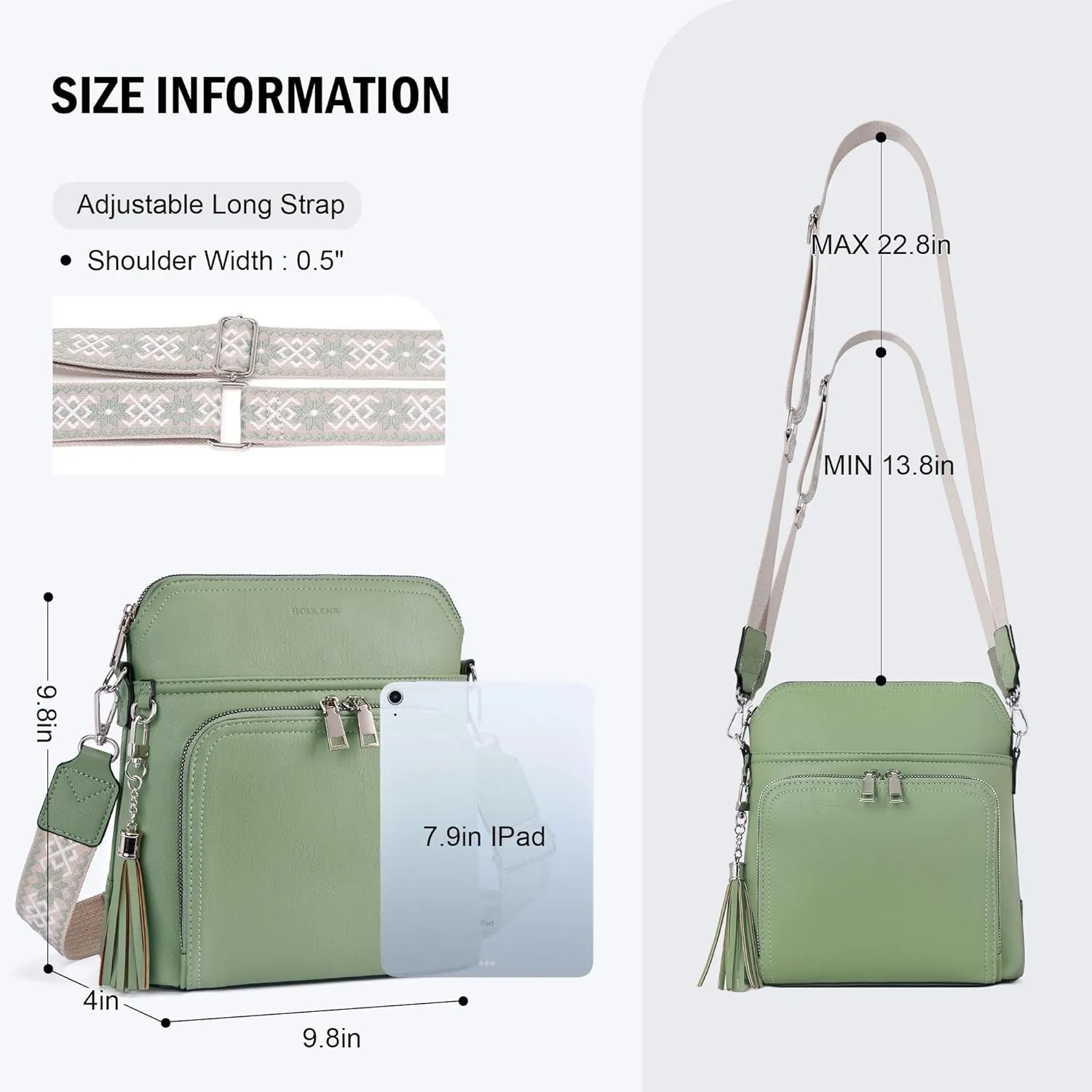 Crossbody Purse for Women,Lightweight Medium Crossbody Bag Soft Leather Women's Shoulder Handbags with Tassel