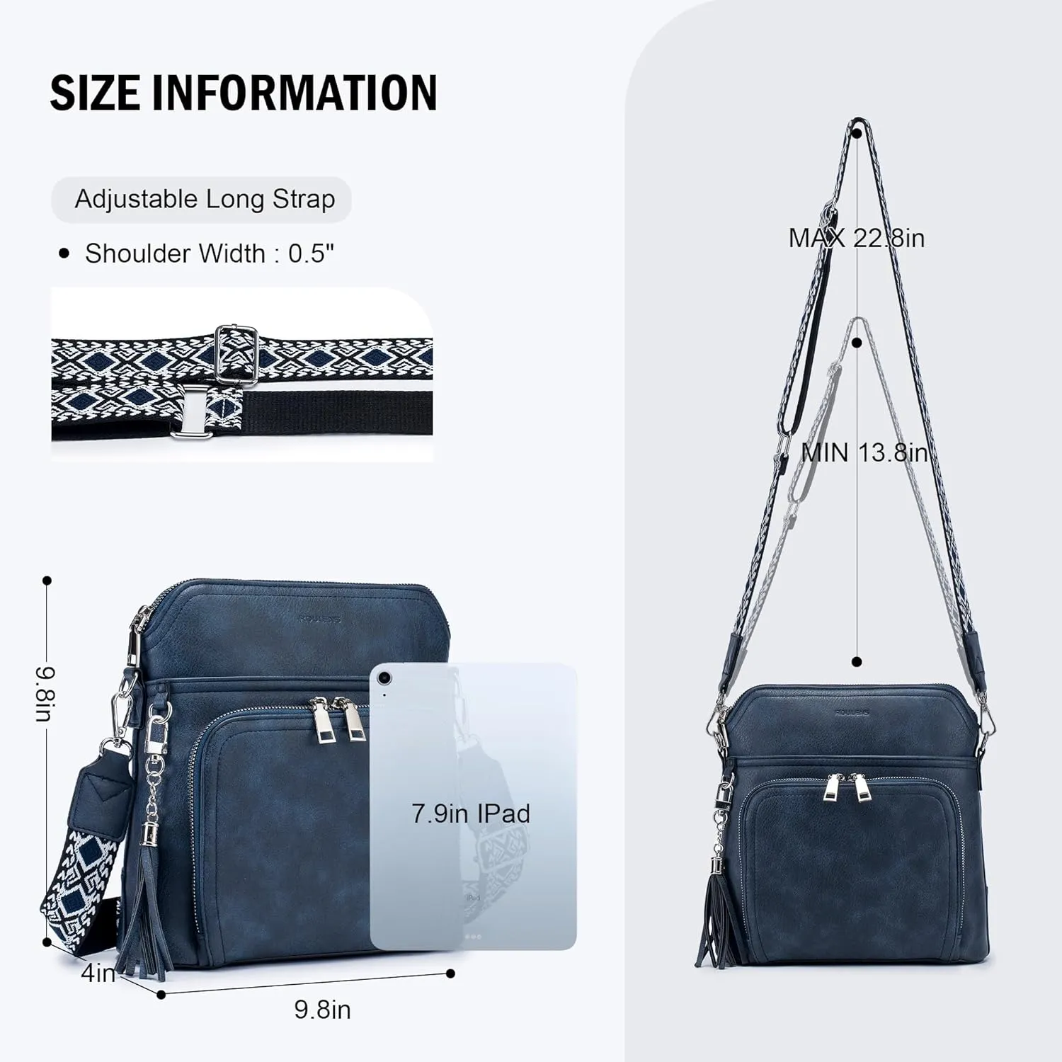 Crossbody Purse for Women,Lightweight Medium Crossbody Bag Soft Leather Women's Shoulder Handbags with Tassel
