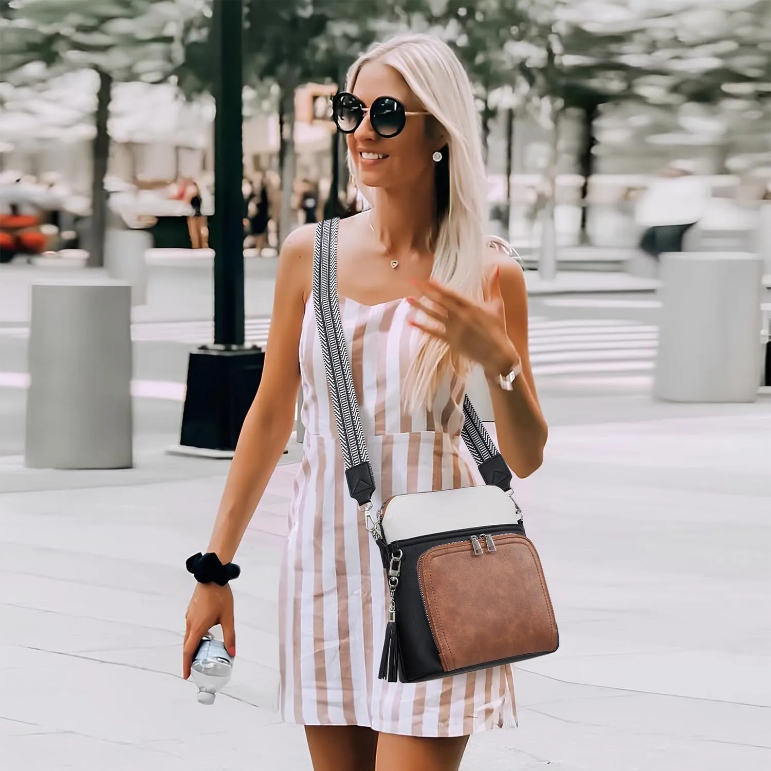 Crossbody Purse for Women,Lightweight Medium Crossbody Bag Soft Leather Women's Shoulder Handbags with Tassel
