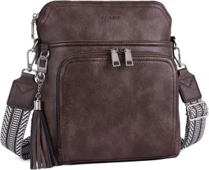 Crossbody Purse for Women,Lightweight Medium Crossbody Bag Soft Leather Women's Shoulder Handbags with Tassel