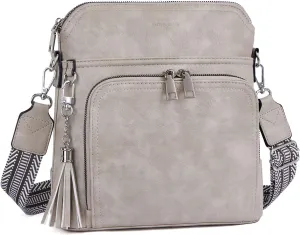 Crossbody Purse for Women,Lightweight Medium Crossbody Bag Soft Leather Women's Shoulder Handbags with Tassel