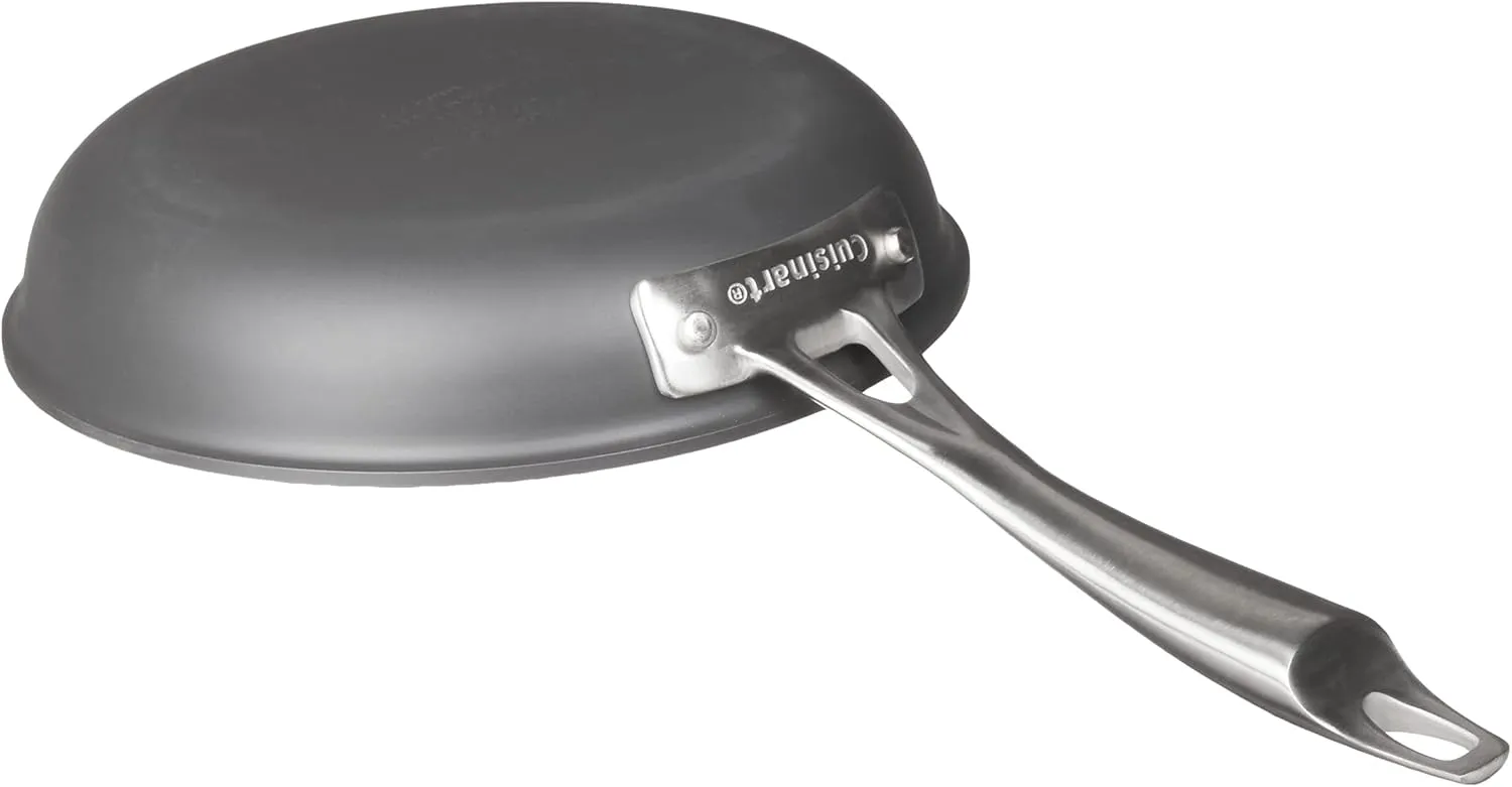 Cuisinart DSA22-20 Anodized Nonstick 8-Inch, Black/Stainless Steel Dishwasher-Safe-Hard, Open Skillet