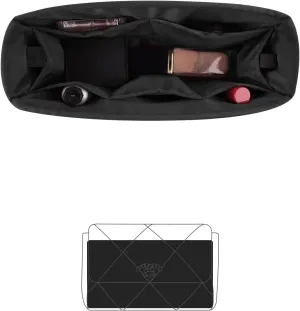 Custom 19 Bag Organizer Insert, Silky Purse Insert Compatible with Chanel 19 Flap/Jumbo/Maxi, Lightweight Bag-in-bag with Multiple Pockets (Custom Color)