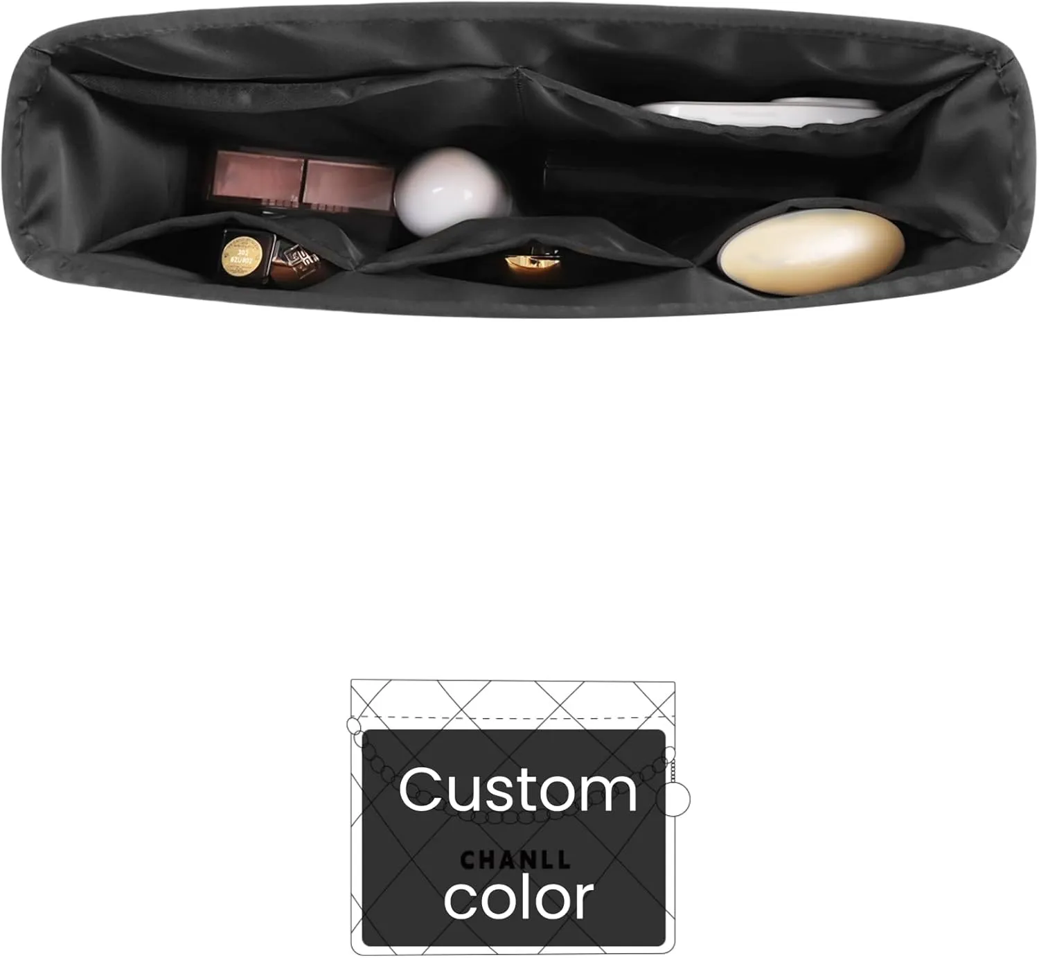 Custom 22 Bag Organizer Insert, Silky Purse Insert Compatible with Chanel 22 Bags, Lightweight Handbag Shaper for Daily Use (Custom Color)