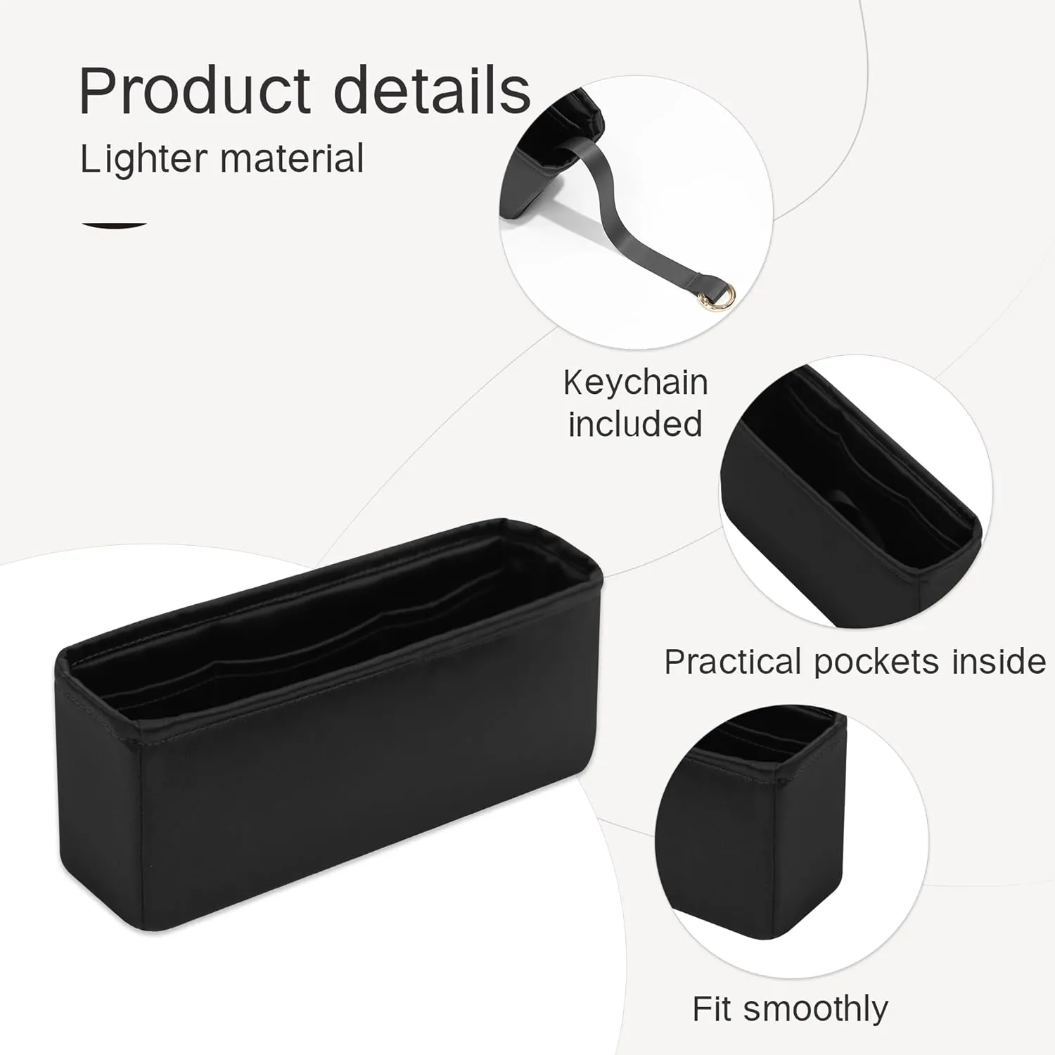 Custom Insert for Chanel 22P CF Mini Handle Bags, Sliky Purse Inserts, Exclusively for Chanel 22P Classic Flap Mini Handle Bags (Custom Color)