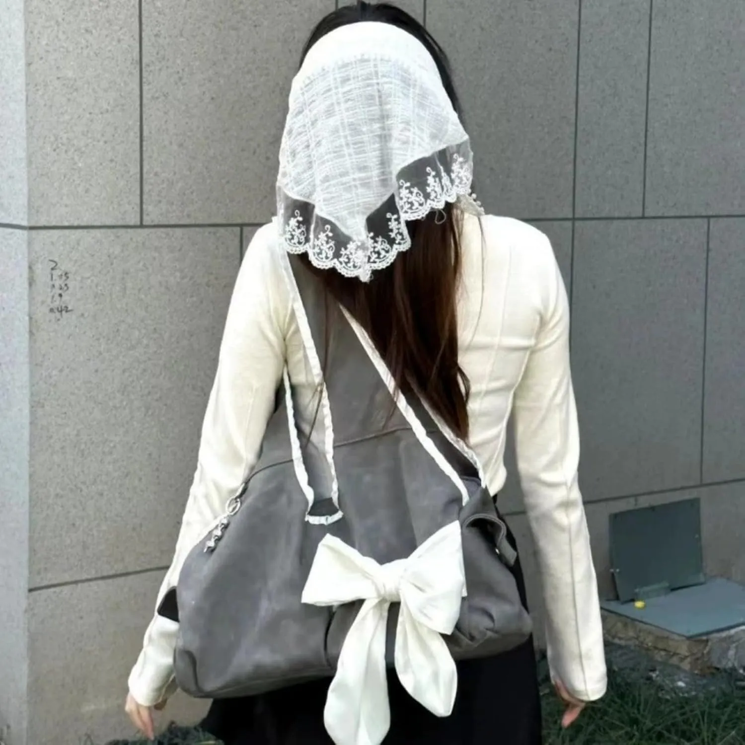 Cute BowTote Bag Kwaii Shoulder Bags Aesthetic Satin Handmade Purse Y2K Butterfly Shoujo Totebags