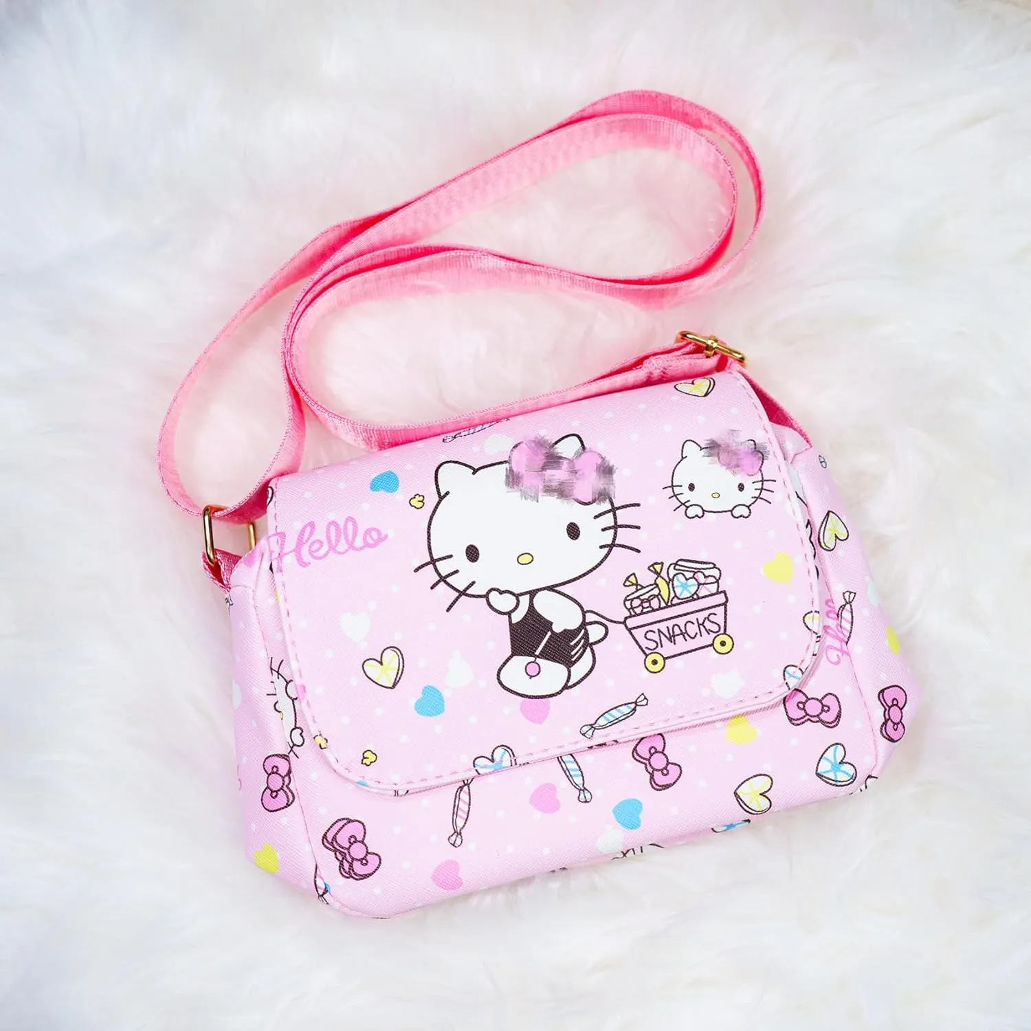 Cute Crossbody Bag Cartoon Kitty Melody Wallet Kawaii Phone Purse Coin Wallets Gift for Girls Women