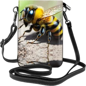 Cute little bee Printed Women's Crossbody Phone Bag - Perfect for Travel and Shopping