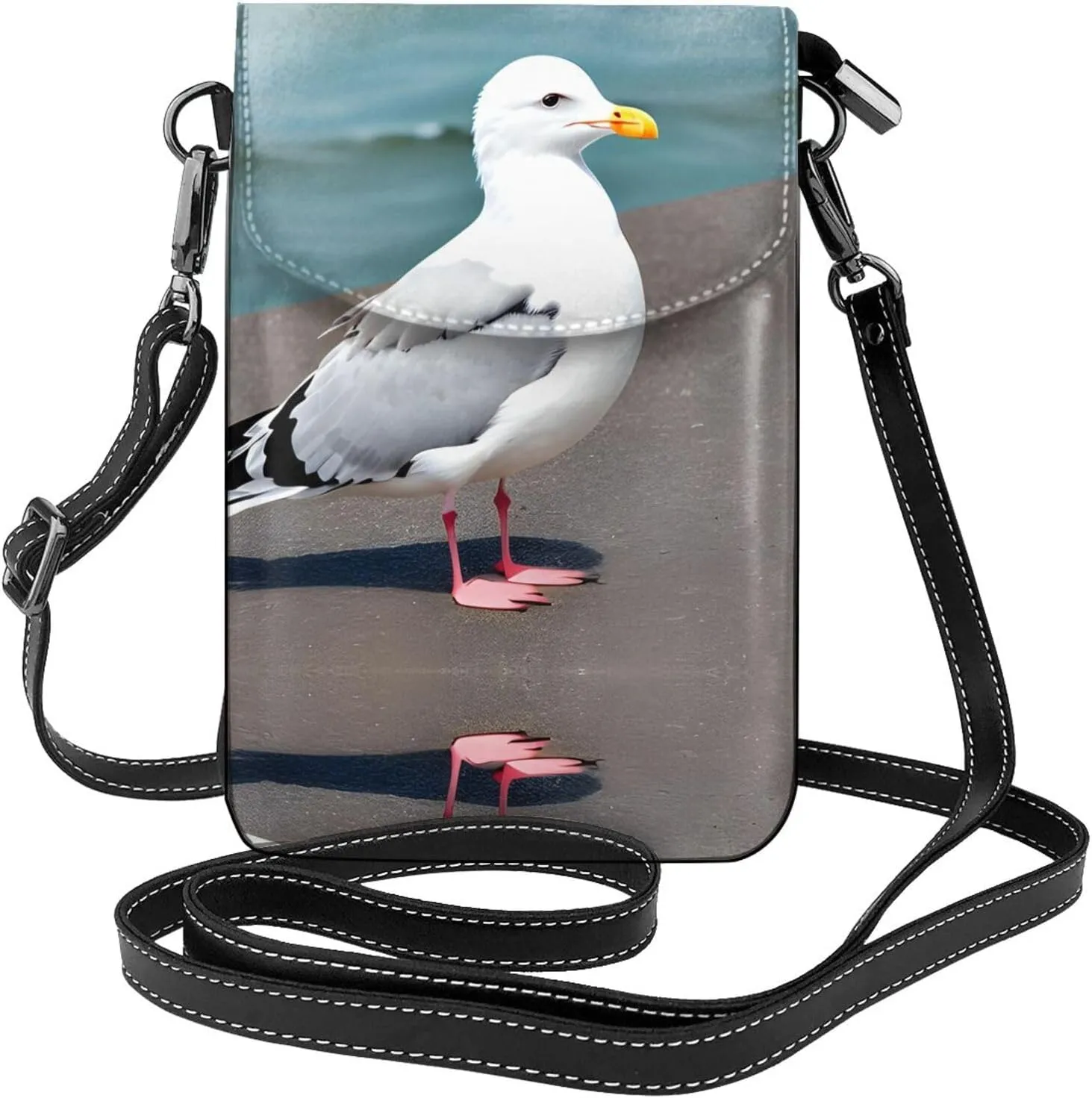 Cute seagull Printed Women's Crossbody Phone Bag - Perfect for Travel and Shopping