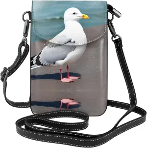 Cute seagull Printed Women's Crossbody Phone Bag - Perfect for Travel and Shopping