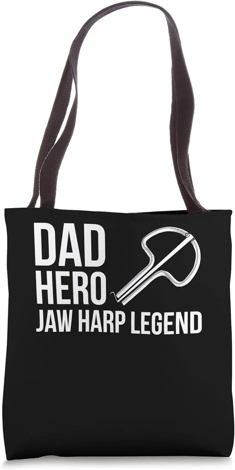Dad Hero Jaw Harp Legend Fathers Day Tote Bag