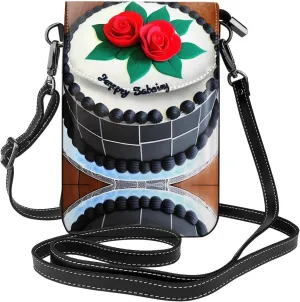 Delicious cakes Printed Women's Crossbody Phone Bag - Perfect for Travel and Shopping