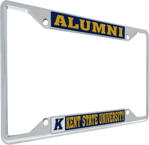 Desert Cactus Kent State University Car Accessories Golden Flashes Metal License Plate Frame and Tag Holder for Front or Rear of Car (Alumni)