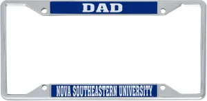 Desert Cactus Nova Southeastern University Car Accessories Sharks Metal License Plate Frame and Tag Holder for Front or Rear of Car (Dad)