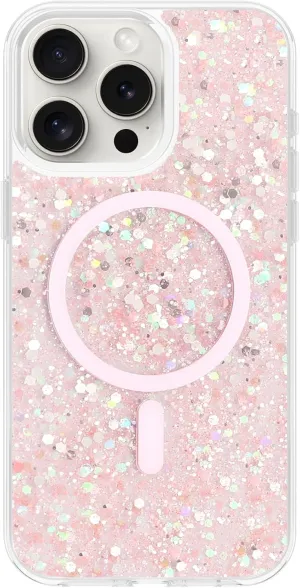 Designed for iPhone 15 Pro Case Glitter, Compatible with MagSafe, Clear Sparkly Bling Case for iPhone 15 Pro, Andromeda