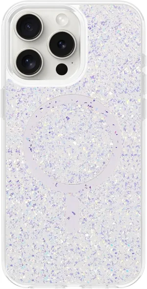 Designed for iPhone 15 Pro Case Glitter, Compatible with MagSafe, Clear Sparkly Bling Case for iPhone 15 Pro, Cassiopeia