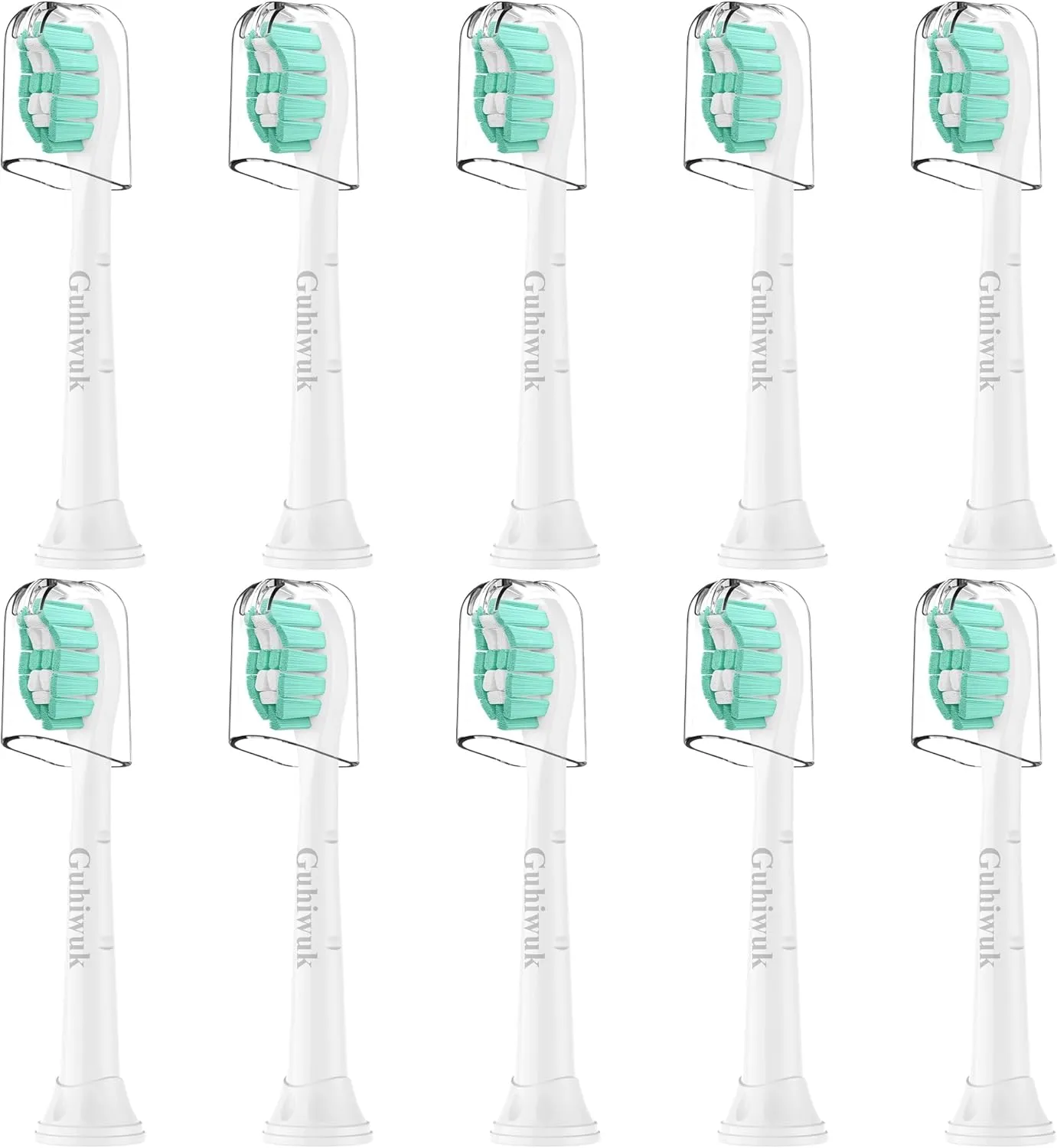Designed for Philips Sonicare Replacement Heads, Replacement Brush Heads Compatible with Phillips Sonicare Click-on Sonic Electric Toothbrush, 10 Pack