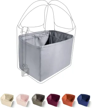 DGAZ Purse Organizer Silky Smooth Fits picotin 18/22 Bags,Silk,Luxury Handbag Tote in Bag Shapers (Bleu Pale, PC18)