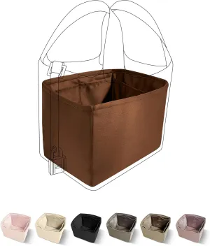 DGAZ Purse Organizer Silky Smooth,Silk,Luxury Handbag Tote in Bag Shapers, Women- Fits picotin18/22Bags (Gold, PC22)