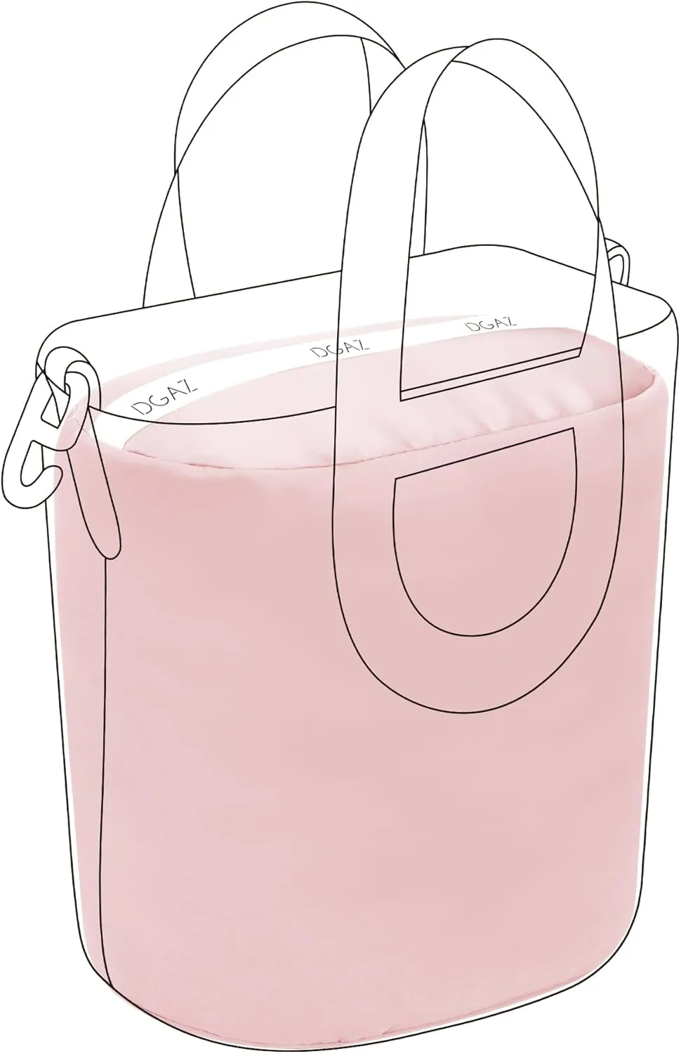 DGAZ Purse Pillow Insert for Hermes In the loop bags, Memory Foam, Silky Pillow Shaper for Luxury Handbags(Pink,In the loop18)