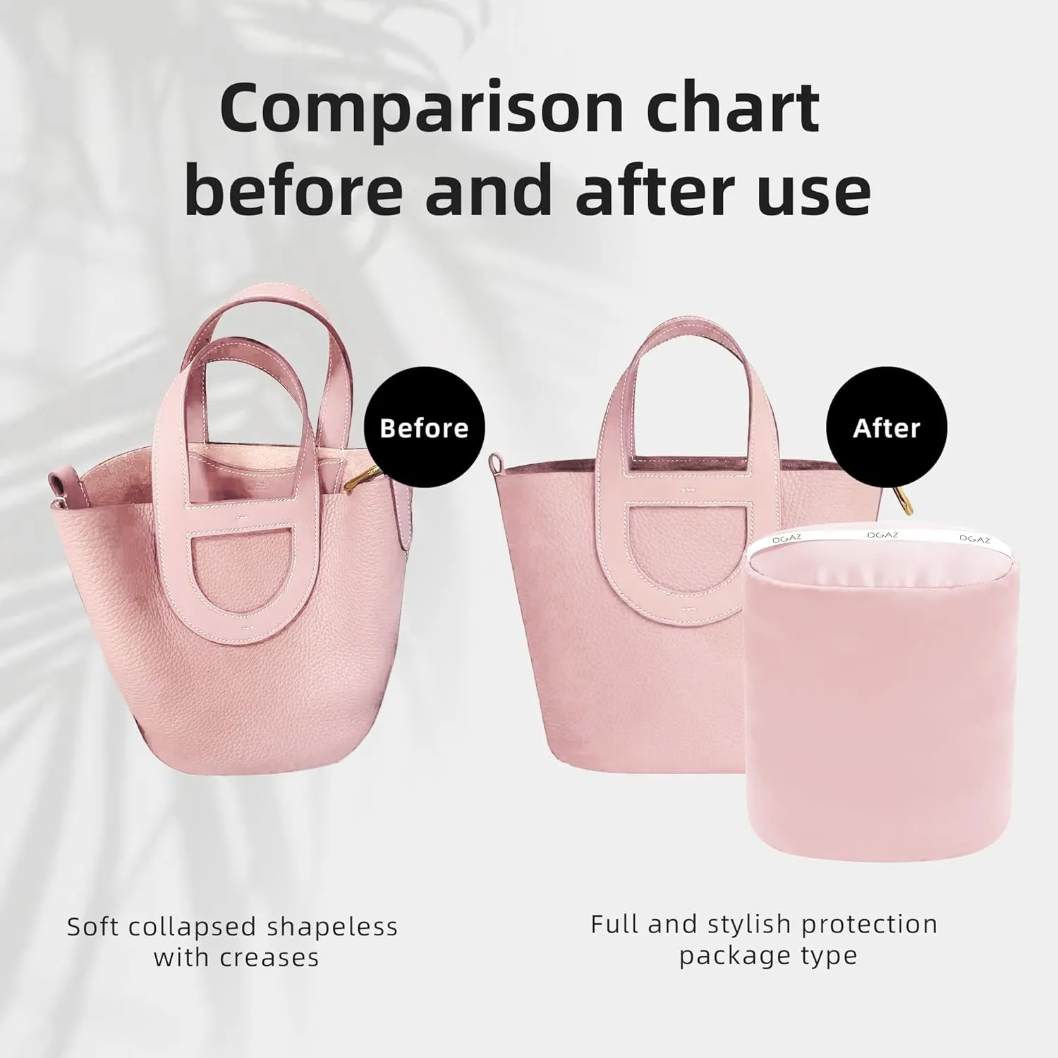DGAZ Purse Pillow Insert for Hermes In the loop bags, Memory Foam, Silky Pillow Shaper for Luxury Handbags(Pink,In the loop18)