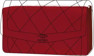 DGAZ Purse Pillow Shaper Insert for Chanel Diana Bag, Silky Pillow Shaper for Luxury Handbags(Rouge Grenat,Medium)