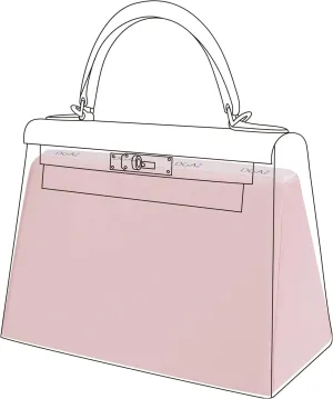 DGAZ Purse Pillow Shaper Insert for Hermes Kelly Bags, Silky Pillow Shaper for Luxury Handbags(Pink,KL25 Retourne)