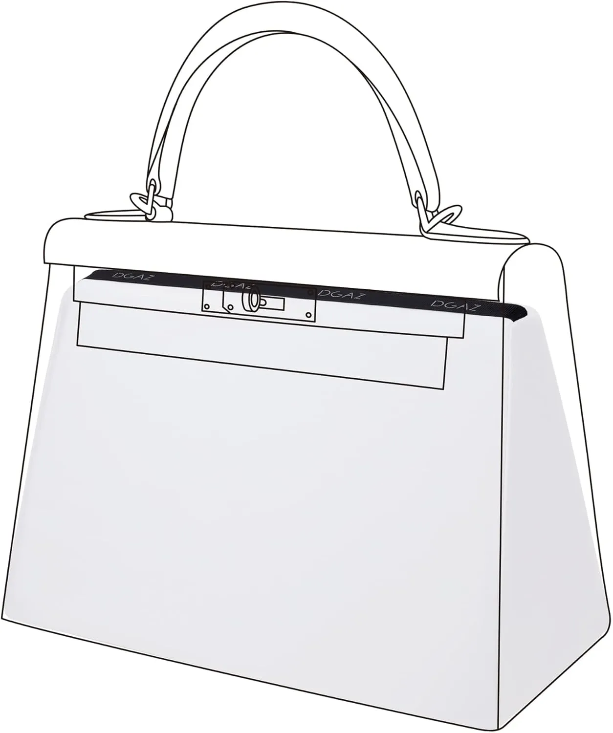 DGAZ Purse Pillow Shaper Insert for Hermes Kelly Bags, Silky Pillow Shaper for Luxury Handbags(White,KLmini2)